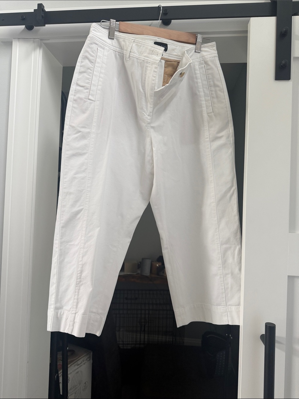 Talbots White Cropped Ankle Pants